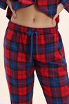 Zivame Checkered Charm Flannel Pyjama Set - High Risk Red — thumbnail 8